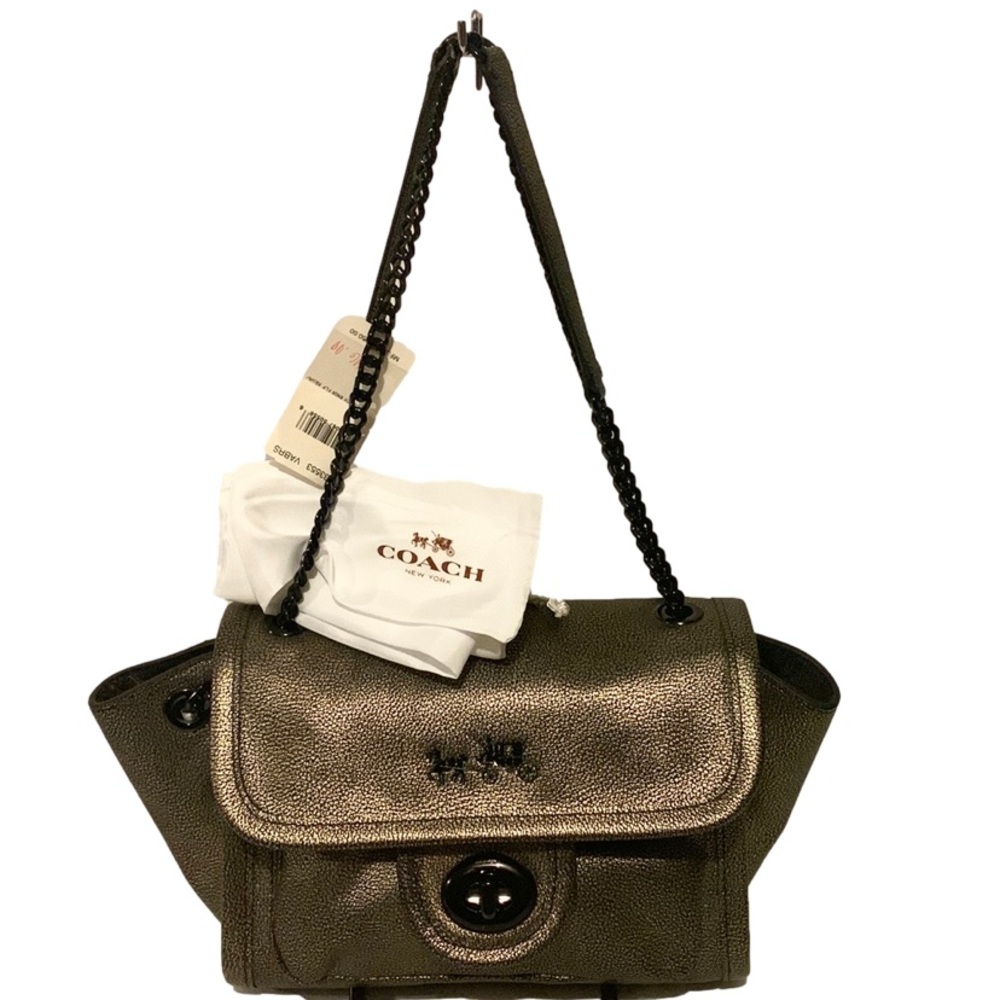 💐 Coach F33553 / 33553 💐 Ranger Flap Metallic Shoulder Bag MSRP $350